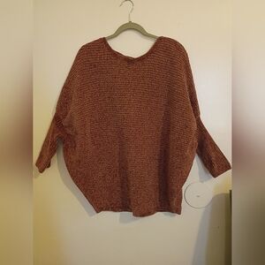 Favlux Women's Doman Sleeve Sweater in Rich Rust Sz L